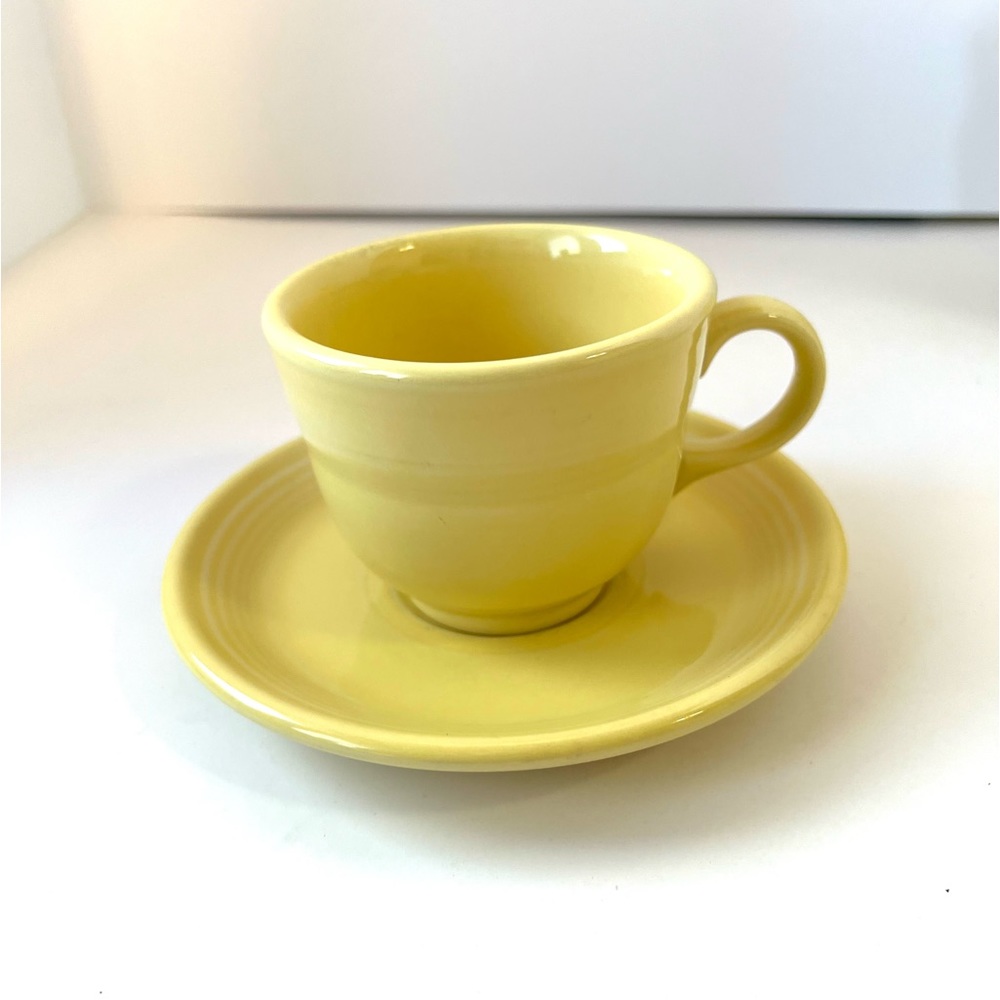 Fiestaware Cup And Saucer in Yellow
